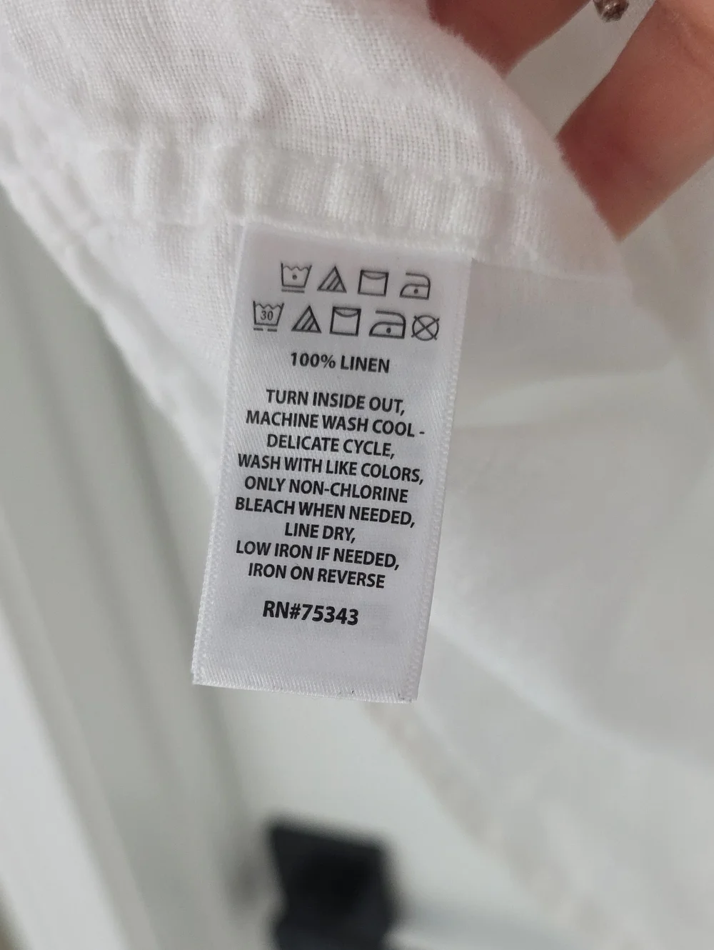 Thom Aaron 100% Linen Men's White Short-Sleeve Button Down Shirt Size Medium
